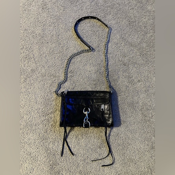 Rebecca Minkoff Handbags - REBECCA MINKOFF LEATHER PURSE BLACK CLUTCH CROSSBODY SHOULDER BAG STUDDED